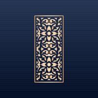 Decorative floral patterns, geometric template for cnc laser cutting Free Vector