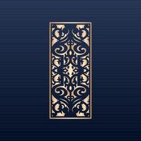 Luxury ornamental mandala design background in gold color -Seamless pattern - Decoration background - Jali and laser cutting seamless pattern -  Aztec borders set -  Laser cut panels vector