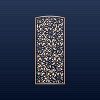 Decorative floral patterns, geometric template for cnc laser cutting Free Vector