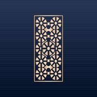 Luxury ornamental mandala design background in gold color -Seamless pattern - Decoration background - Jali and laser cutting seamless pattern -  Aztec borders set -  Laser cut panels vector
