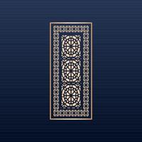 Luxury ornamental mandala design background in gold color -Seamless pattern - Decoration background - Jali and laser cutting seamless pattern -  Aztec borders set -  Laser cut panels vector