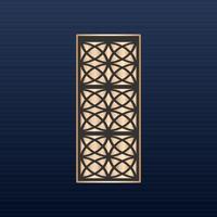 Luxury ornamental mandala design background in gold color -Seamless pattern - Decoration background - Jali and laser cutting seamless pattern -  Aztec borders set -  Laser cut panels vector