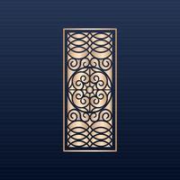 Luxury ornamental mandala design background in gold color -Seamless pattern - Decoration background - Jali and laser cutting seamless pattern -  Aztec borders set -  Laser cut panels vector