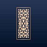 Luxury ornamental mandala design background in gold color -Seamless pattern - Decoration background - Jali and laser cutting seamless pattern -  Aztec borders set -  Laser cut panels vector