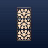 archivo cnc - diseño jali para enrutador cnc y vector de corte láser - panel decorativo cortado por láser con plantillas cuadradas de patrón de encaje - fondo islámico geométrico abstracto vectorial oro árabe decorativo