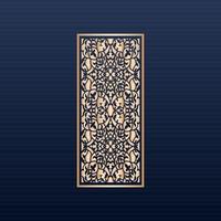 cnc file- Jali design for cnc router and laser cutting vector - Laser cut decorative panel set with lace pattern square templates - Vector abstract geometric islamic background decorative arabic gold