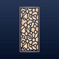cnc file- Jali design for cnc router and laser cutting vector - Laser cut decorative panel set with lace pattern square templates - Vector abstract geometric islamic background decorative arabic gold