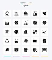 Creative Sports 25 Glyph Solid Black icon pack  Such As pins. ball. rings. sport. safety vector