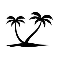 Palm tree summer logo template vector illustration