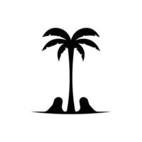 Palm tree summer logo template vector illustration