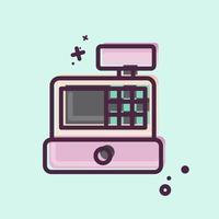 Icon Cash Register. related to Online Store symbol. MBE style. simple illustration. shop vector