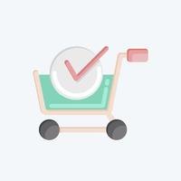 Icon Purchase Shop. related to Online Store symbol. flat style. simple illustration. shop vector