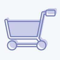 Icon Shopping Cart. related to Online Store symbol. two tone style. simple illustration. shop vector