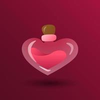 valentines day element. Gradient Love potion. Vector illustration