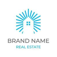 Real estate and building investment logo design template vector