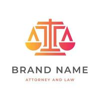 Attorney logo with Premium creative element style vector