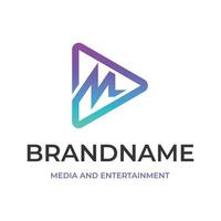 Logo template with entertainment and art theme vector