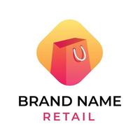 et of Initial Shop Logo designs Template. Illustration vector graphic of number and shop bag combination logo design concept. Perfect for Ecommerce,sale,discount or store web elements.