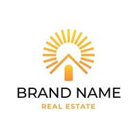 Real estate and building investment logo design template vector