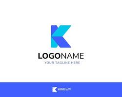 logotipo de la letra k fintech vector