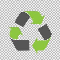 conjunto de símbolos de reciclaje universal vectorial. vector