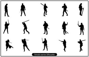 conjunto de mujeres fitness hacen ejercicio, hacen artes marciales y yoga, en un grupo de siluetas, con símbolos budistas orientales. vector