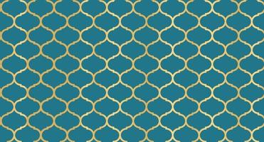 Abstract background with islamic ornament. Golden lined tiled motif. Arabic geometric seamless ornament pattern. Arabic geometric texture. Islamic background. Vector illustration