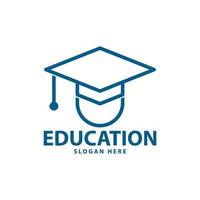 education logo simple minimalist modern vector