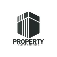 agent property logo simple minimalist design vector