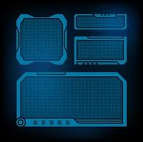 set of scfi cyber future frame modern element user interface vector