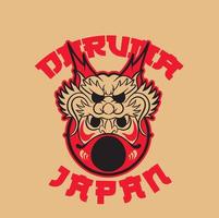 Japan symbol Daruma doll vector illustration