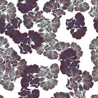 Delicate floral line seamless pattern. Vintage flower background. vector