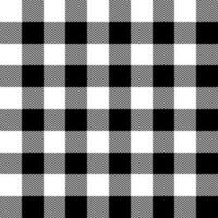 black white color Lumberjack Buffalo Plaid, Tartan scotland , seamless pattern fabric design . Minimal abstract geo lineal classic check background. Variegated stripes textile swatch, all over print vector