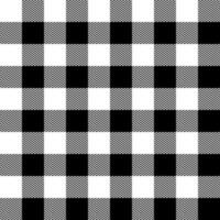 black white color Lumberjack Buffalo Plaid, Tartan scotland , seamless pattern fabric design . Minimal abstract geo lineal classic check background. Variegated stripes textile swatch, all over print vector