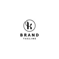 Logo Design Monogram Letter K Inside Circle vector