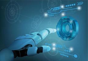 la futura inteligencia artificial en la industria de servicios vector