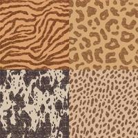 Tiger, leopard, hyena, cheeta beast skin detail pattern vector