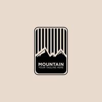 vector de logotipo vintage de montaña, inspiración de logotipo de aventura