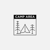 camp area logo vector, adventure logo inspiration vector