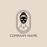 women vintage logo vector, skincare logo inspiration vector