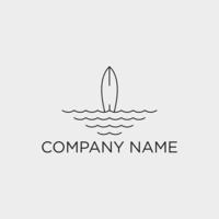 surf vintage logo vector, travel logo inspiration vector