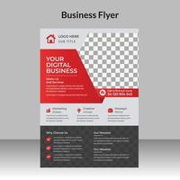 Corporate Business abstract vector template for Brochure, Poster, Corporate Presentation, Portfolio, Flyer, an infographic with red and black color size A4.