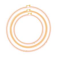 Embroidery hoops. Needlework, handicraft. Vector hand drawn illustration. Isolated on white.