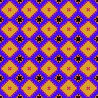 purple and yellow seamless geometric ethnic pattern vector