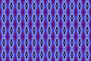 blue seamless geometric ethnic pattern design for fabric vector