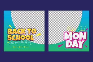back to school social media pack template