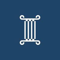 diseño de logotipo de pilar para bufete de abogados vector