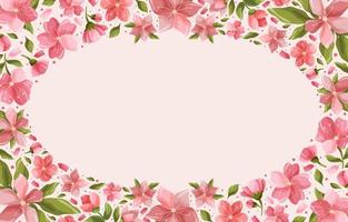 Peach Blossom Blooning Flower Background vector