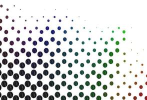 Light multicolor, rainbow vector backdrop with dots.