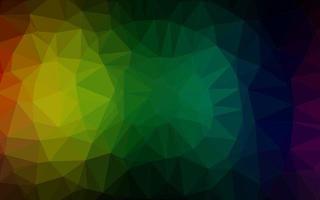 Dark Multicolor, Rainbow vector blurry triangle pattern.